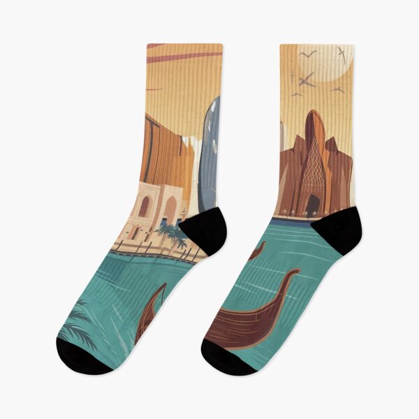 Item preview, Doha Vintage Travel Poster designed and sold by TravelerRat.