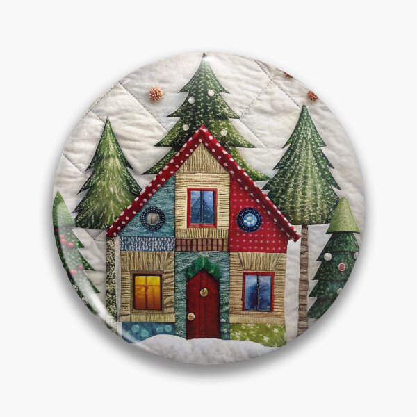 Item preview, Patchwork Christmas House 8 designed and sold by UniqVibe.