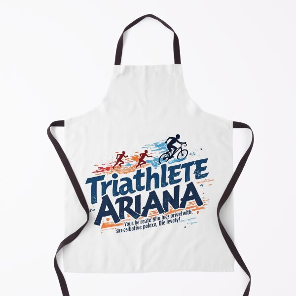Artikelvorschau, Dynamische Triathletin Ariana – Schwimmen, Radfahren, Laufen entworfen und verkauft von Triathlongram.
