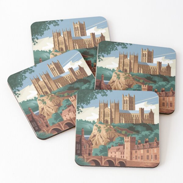 Item preview, Póster de viaje vintage de Durham designed and sold by TravelerRat.