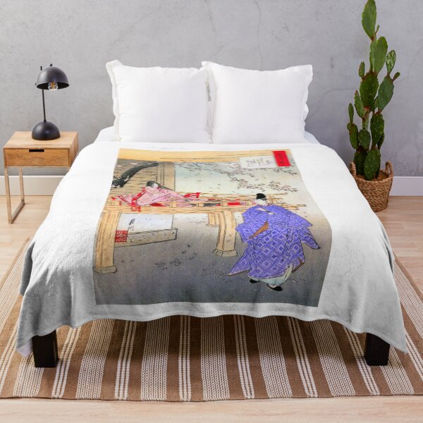 Item preview, The Tale of Genji - Cherry Blossom Scene by Ogata Gekko designed and sold by Kina-design.
