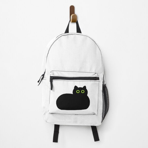 Item preview, Cute loaf black cat with big vibrant green eyes designed and sold by IrynasShop.