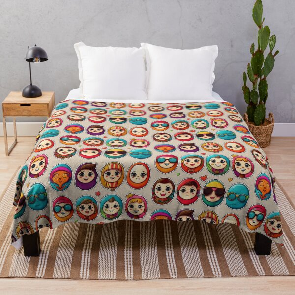 Item preview, Good Vibes World Faces | Sticker Pattern | Retro Collection designed and sold by monkeybusiness.pt.