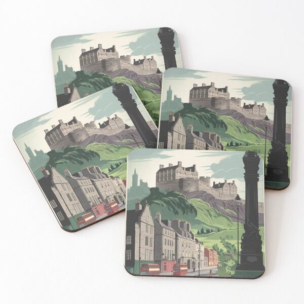 Item preview, Edinburgh Vintage Travel Poster designed and sold by TravelerRat.