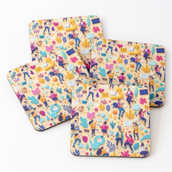 Item preview, An inspiring 3D pattern background featuring teachers engaging with students, ideal for promoting educational campaigns and teacher appreciation. designed and sold by AlwaysHome.