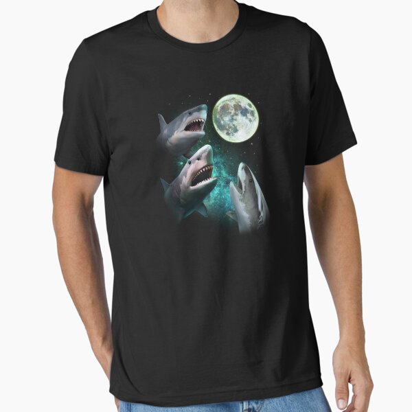 Item preview, Three Sharks Howl On The Moon designed and sold by PNGShop.