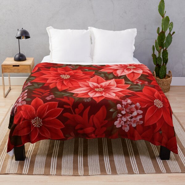 Item preview, Red Flowers Pattern designed and sold by PixelRoots.