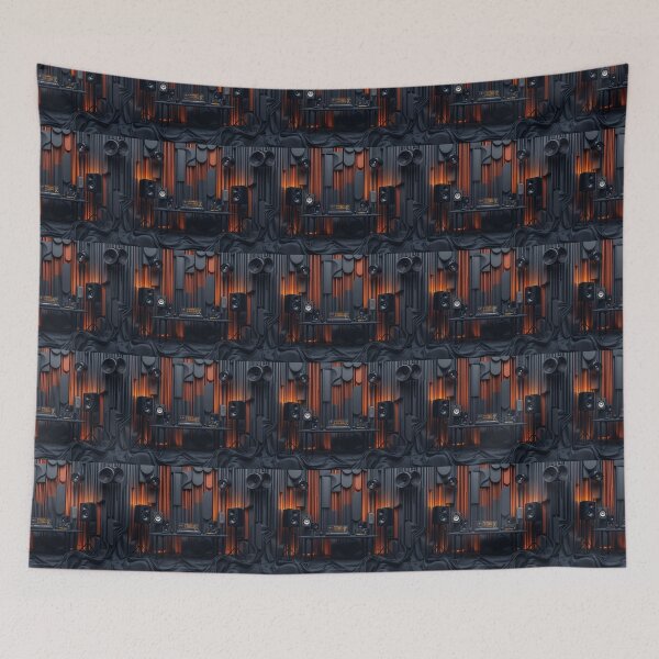 Item preview, An elegant 3D pattern background highlighting recording studios and sound equipment, ideal for music production companies and audio services. designed and sold by AlwaysHome.