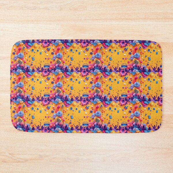 Item preview, A festive 3D pattern background illustrating concerts and music festivals, ideal for promotional materials and event branding. designed and sold by AlwaysHome.
