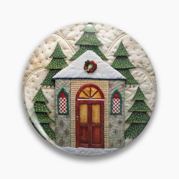 Item preview, Patchwork Christmas House 9 designed and sold by UniqVibe.