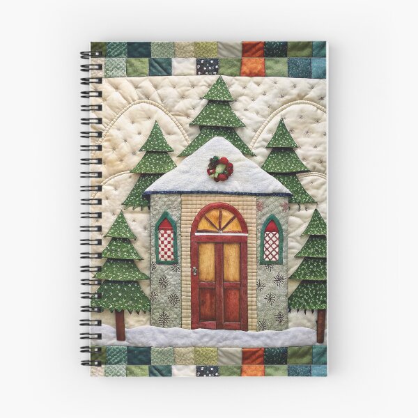 Item preview, Patchwork Christmas House 9 designed and sold by UniqVibe.