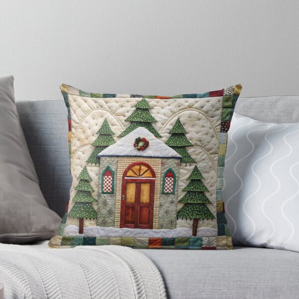 Item preview, Patchwork Christmas House 9 designed and sold by UniqVibe.
