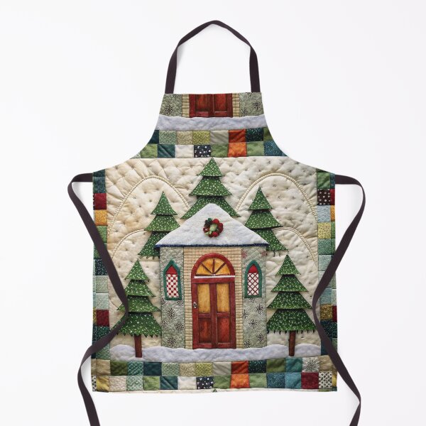 Item preview, Patchwork Christmas House 9 designed and sold by UniqVibe.