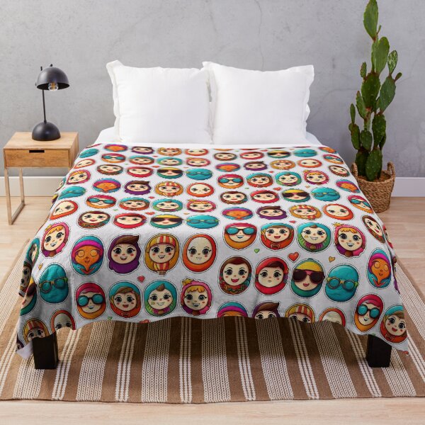 Item preview, Good Vibes World Faces | Sticker Pattern | Retro Collection designed and sold by monkeybusiness.pt.