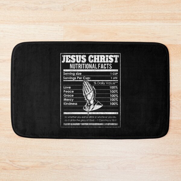 Item preview, Jesus Christ Nutrition Facts Funny Religious Design designed and sold by PNGShop.