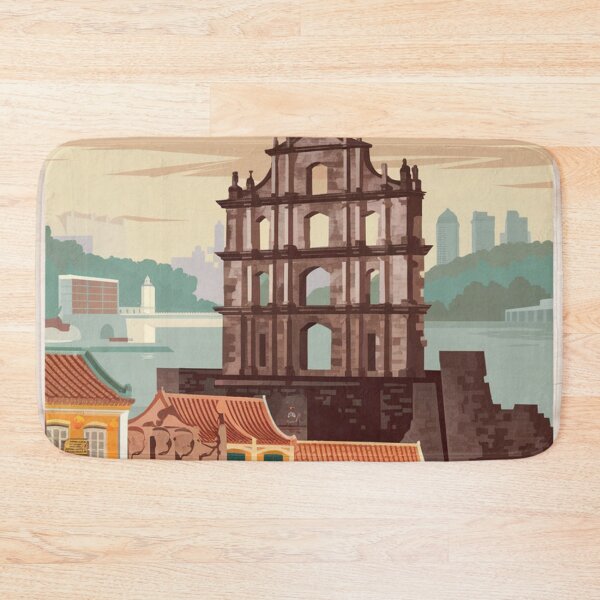 Item preview, Macau Vintage Travel Poster designed and sold by TravelerRat.