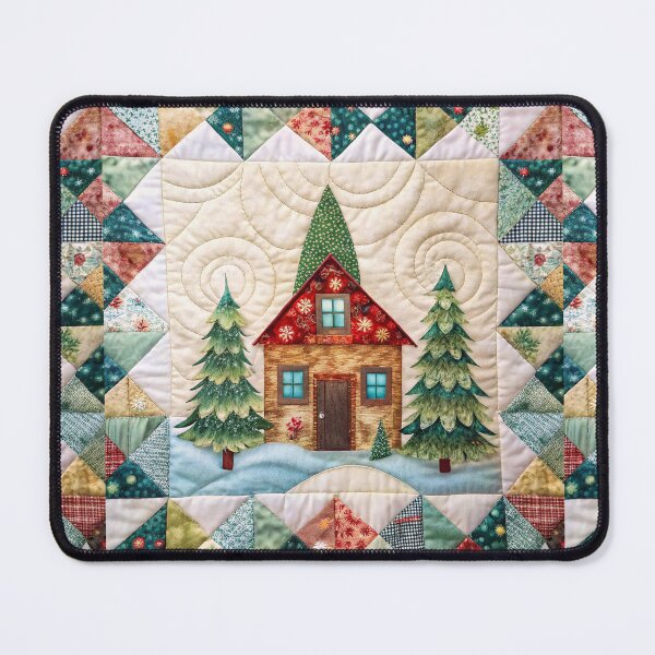 Item preview, Patchwork Christmas House 10 designed and sold by UniqVibe.