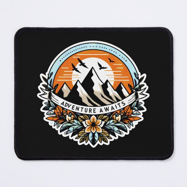 Item preview, Crimson Sunset, Silhouetted Peaks, and Verdant Foothills designed and sold by SplashTastic.