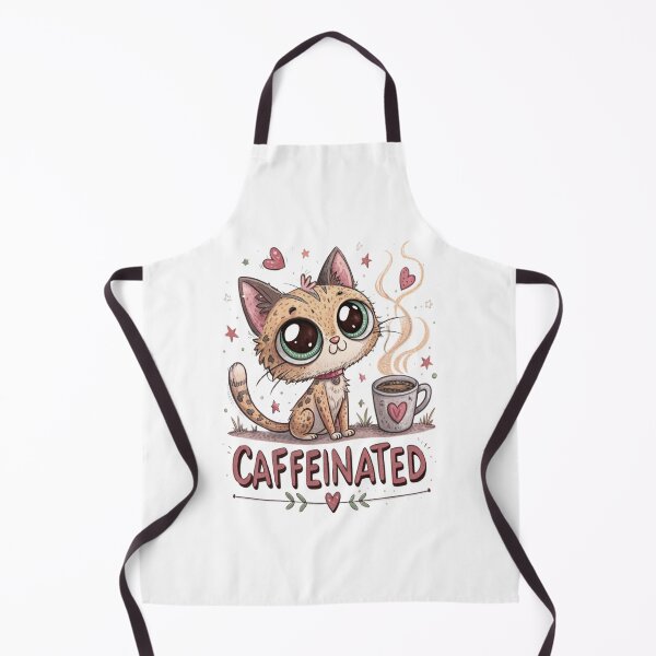 Item preview, Caffeinated Kitten - Energetic Coffee Cat Art designed and sold by Colorful-Garden.