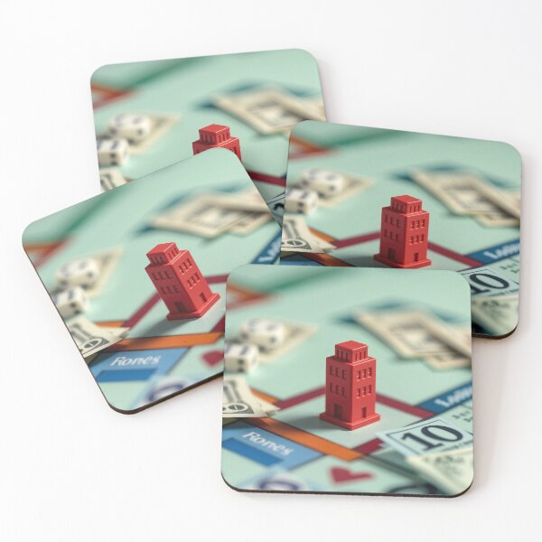 Item preview, Red Hotel Piece on Monopoly Board, Capturing the Essence of Classic Board Game Strategy and Fun designed and sold by AlwaysHome.