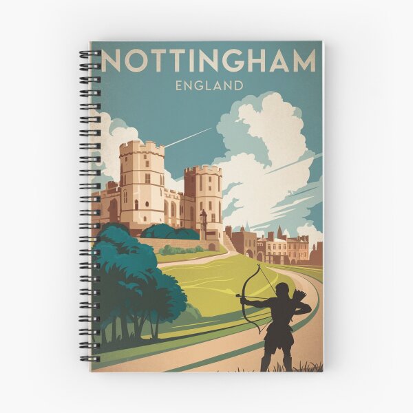 Item preview, Nottingham Vintage Travel Poster designed and sold by TravelerRat.