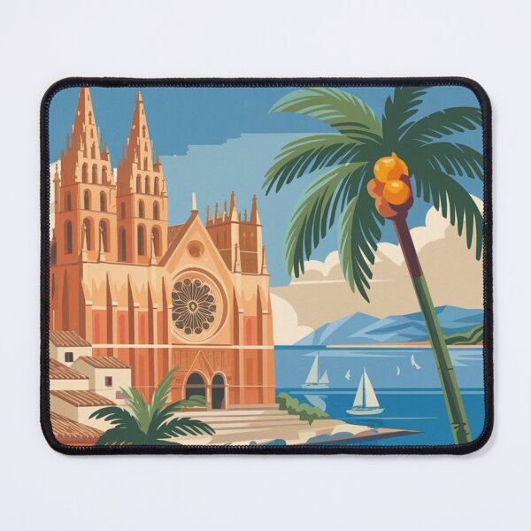 Item preview, Palma De Mallorca Vintage Travel Poster designed and sold by TravelerRat.