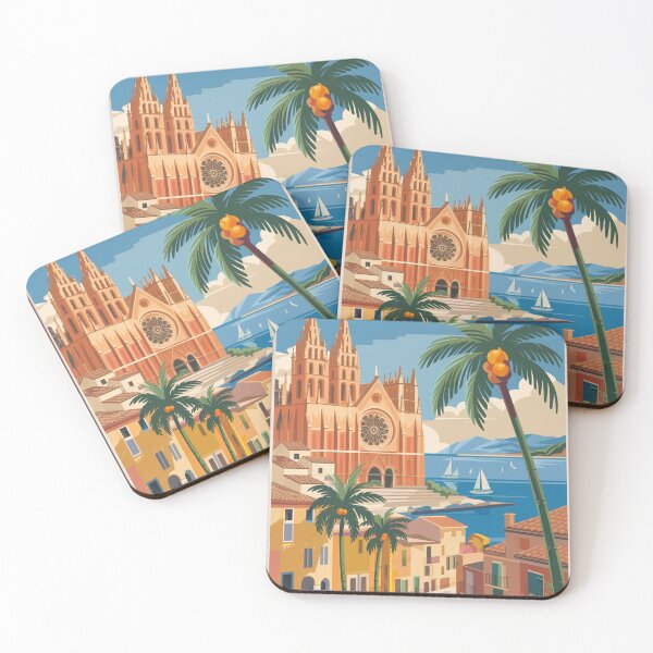 Item preview, Palma De Mallorca Vintage Travel Poster designed and sold by TravelerRat.