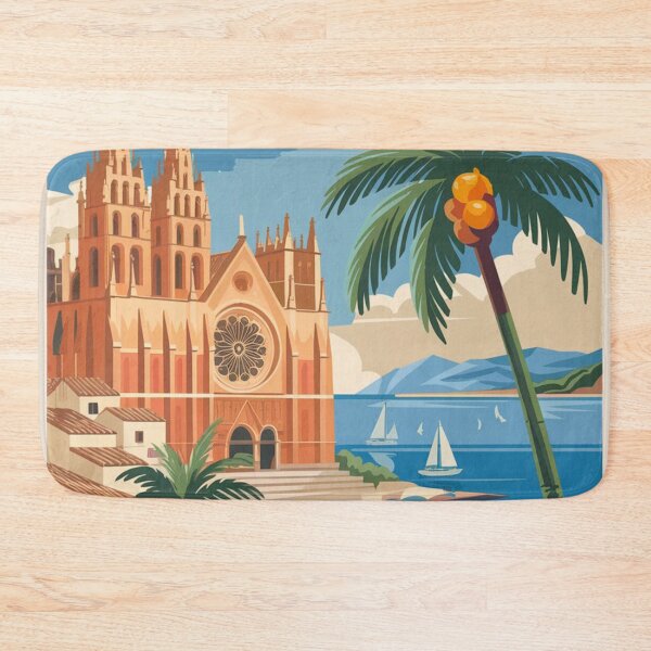 Item preview, Palma De Mallorca Vintage Travel Poster designed and sold by TravelerRat.