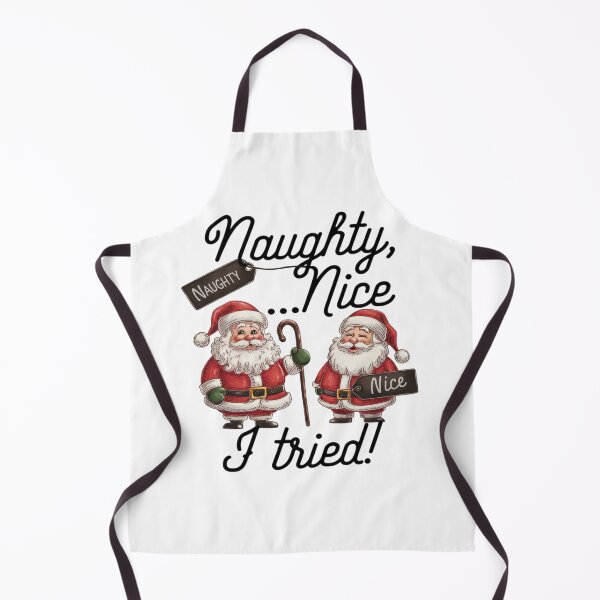 Item preview, Funny "Naughty, Nice...I Tried" - Santa Claus Christmas designed and sold by InspiredCreatives.
