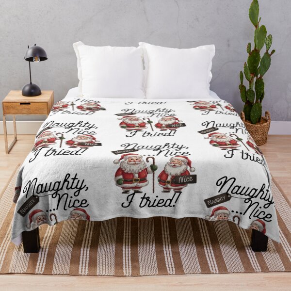 Item preview, Funny "Naughty, Nice...I Tried" - Santa Claus Christmas designed and sold by InspiredCreatives.