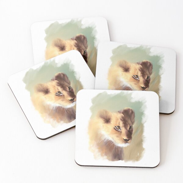 Item preview, Lion cub digital oil painting for charity designed and sold by JayTCee.