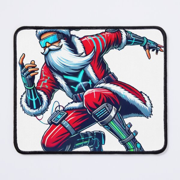 Item preview, Futuristic Cyber Santa Ready for Christmas Action designed and sold by AIARTIST1.
