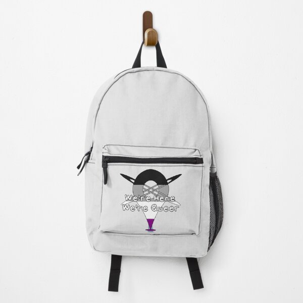 Item preview, We're Here, We're Queer - Asexual Pride designed and sold by HMLaslowTTV.