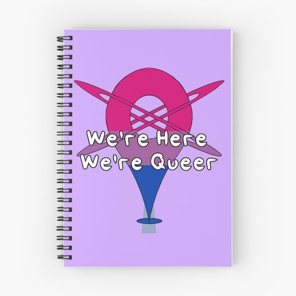 Item preview, We're Here, We're Queer - Bisexual Pride designed and sold by HMLaslowTTV.
