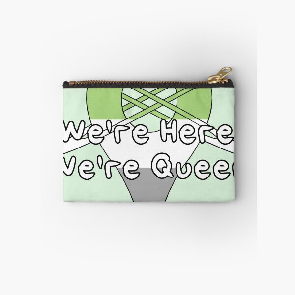 Item preview, We're Here, We're Queer - Aromantic Pride designed and sold by HMLaslowTTV.