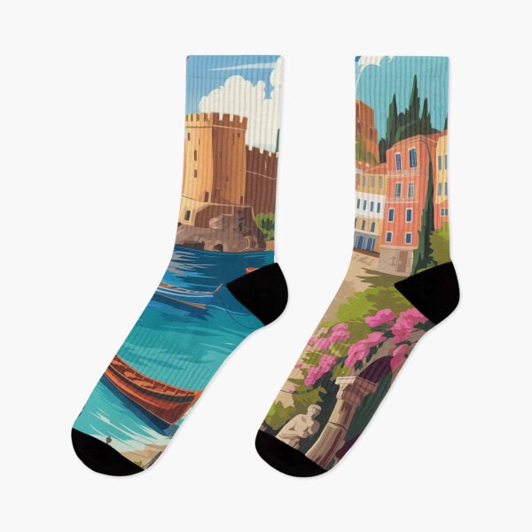 Item preview, Rhodes Vintage Travel Poster designed and sold by TravelerRat.