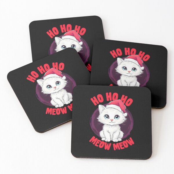 Item preview, Ho Ho Ho, Meow Meow: lindo gato navideño designed and sold by SpeakingPrint2.