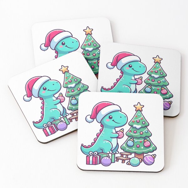 Item preview, Cute Dinosaur with Christmas Tree and Gifts designed and sold by AIARTIST1.