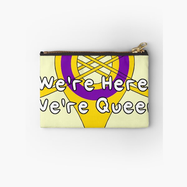 Item preview, We're Here, We're Queer - Intersex Pride designed and sold by HMLaslowTTV.
