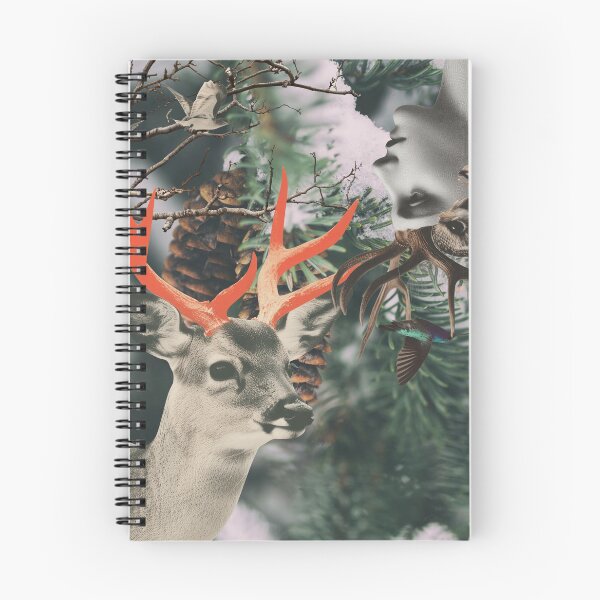 Item preview, Collage Art Surreal Deer Winter Scene Collage Art designed and sold by chrisrivait.