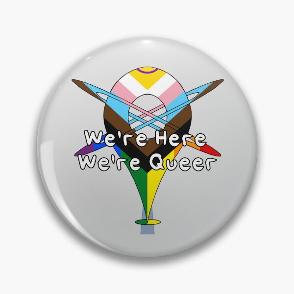 Item preview, We're Here, We're Queer - Intersex Progressive Pride designed and sold by HMLaslowTTV.