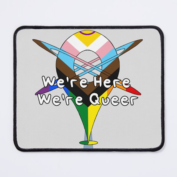 Item preview, We're Here, We're Queer - Intersex Progressive Pride designed and sold by HMLaslowTTV.
