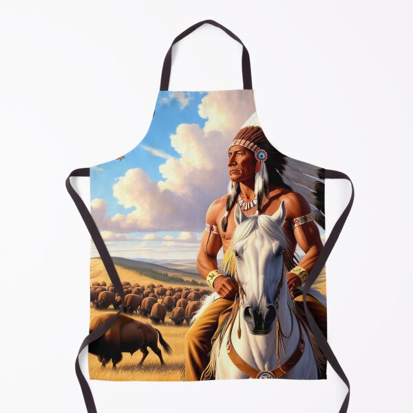 Item preview, "Sitting Bull's Vision: Lakota Leader Surveys Sacred Plains as Bison Graze designed and sold by SJZDesign.