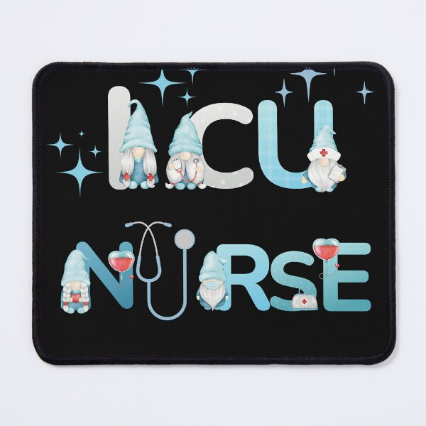 Item preview, Intensive Care Nurse, ICU  Nurse, Funny Christmas Blue Nurse Elf Troll Gnome designed and sold by KolorellaS.