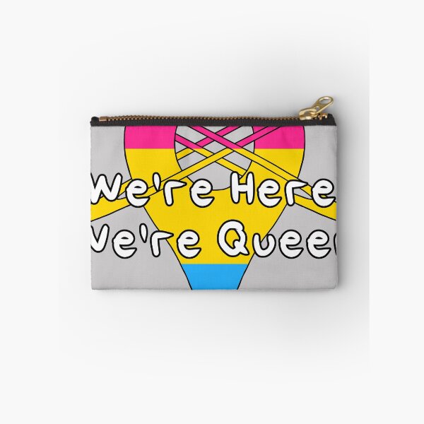 Item preview, We're Here, We're Queer - Pansexual Pride designed and sold by HMLaslowTTV.