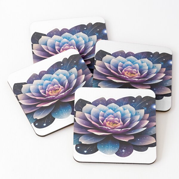 Item preview, Cosmic Bloom Sticker - Galaxy Flower Design designed and sold by FluffyPeels.