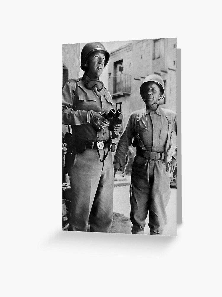 Tarjetas de felicitación «General Patton y Teddy Roosevelt Jr. - Invasión  de Sicilia - Segunda Guerra Mundial» de warishellstore | Redbubble