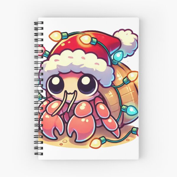 Item preview, Festive Christmas Hermit Crab with Santa Hat and Lights designed and sold by lubushop1.