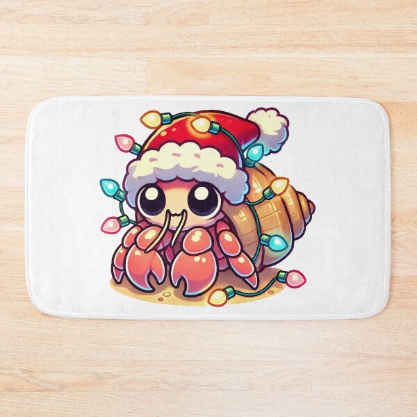 Item preview, Festive Christmas Hermit Crab with Santa Hat and Lights designed and sold by lubushop1.