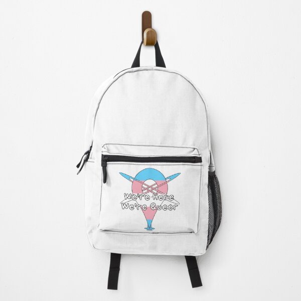 Item preview, We're Here, We're Queer - Transgender Pride designed and sold by HMLaslowTTV.